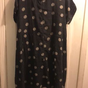 Sample House black dress w/ Polk dots